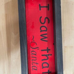 Red and Black Santa Sign